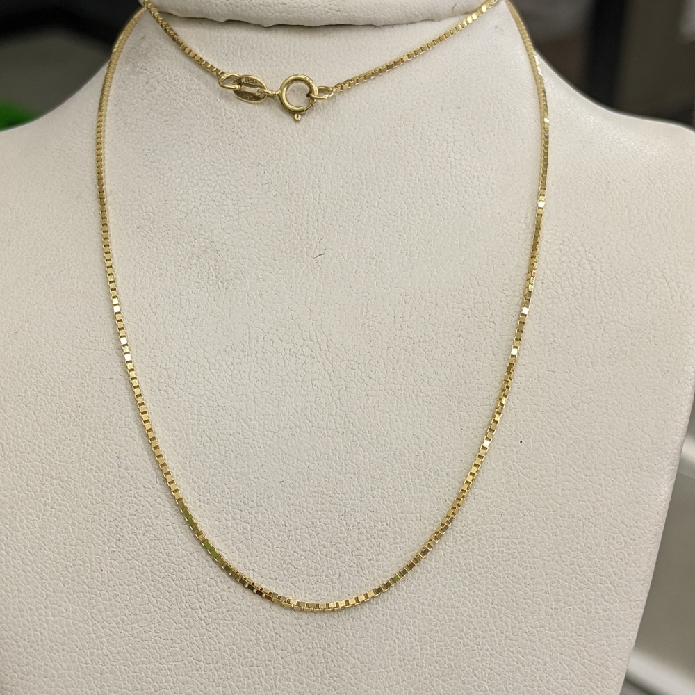 14kt Real Solid Gold Box Chain - image 7